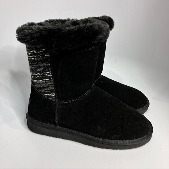 Lamo suede boots black size 9 - Picture 1 of 8